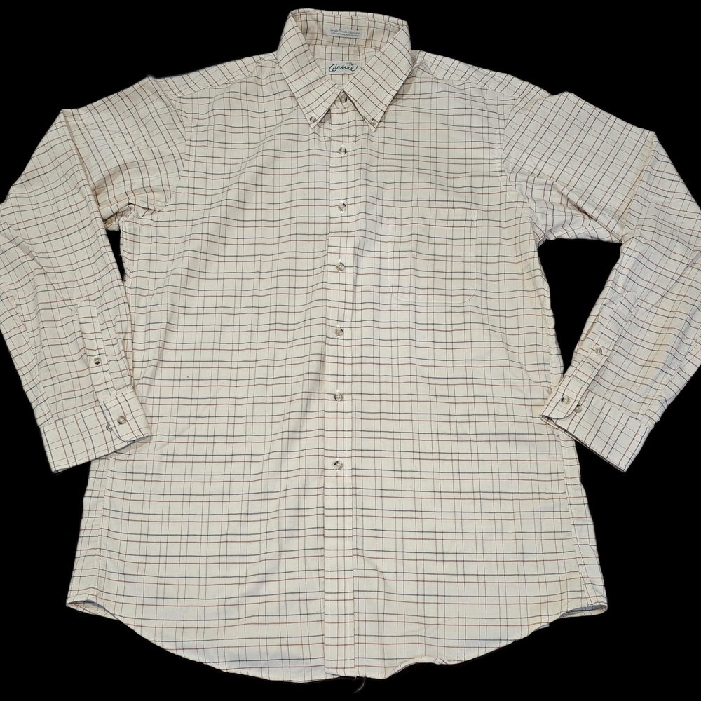 Vintage Sears Arnie Men's XLT  Iconic 60s-70s Windowpane Check Pattern Button-up